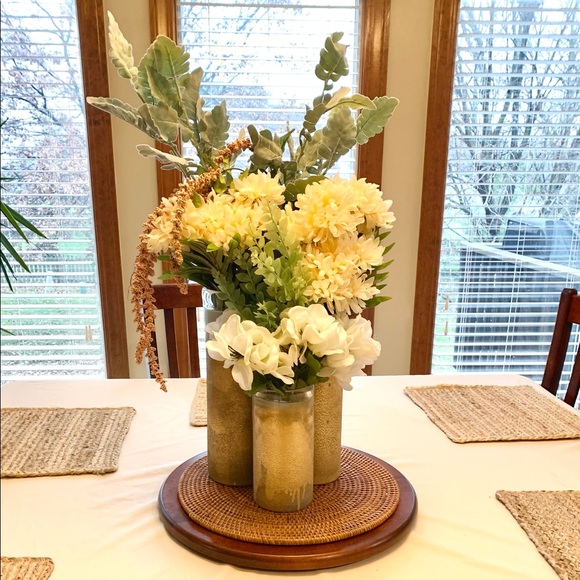 Other - Medium-Heavy Glass Frosted Gold Vase